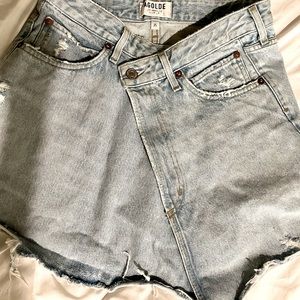 AGOLDE Crisscross Skirt in Broken